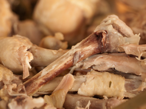 Chicken bones for stock