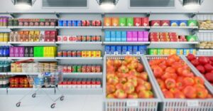 rak pendingin supermarket