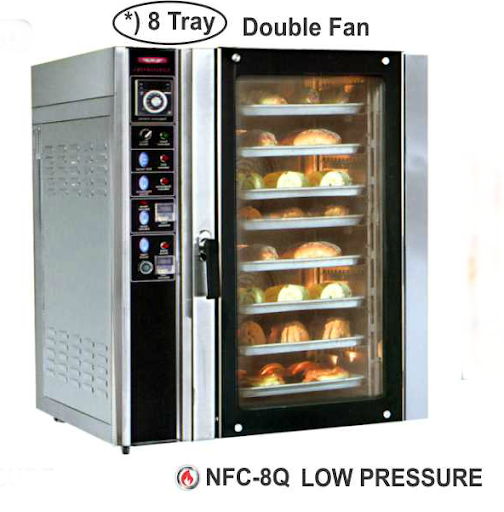 Alat Pemanggang Roti Konveksi Gas 8 Nampan (Convection Oven) : SKU-6221 Alat Pemanggang Roti Konveksi Gas 8 Nampan (Convection Oven) : SKU-6221