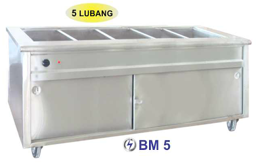 Mesin Pemajang Makanan Free Standing 5 Lubang (Bain Marie Counter) : SKU-6032 Mesin Pemajang Makanan Free Standing 5 Lubang (Bain Marie Counter) : SKU-6032