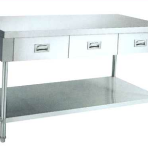 Meja Dapur Stainless Steel 3 Laci (Working Table) : WKDW-180
