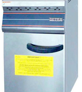 Mesin Penggorengan Gas 1 Tangki Kapasitas 20 Liter (Gas Deep Fryer Free Standing) : GF-20FS