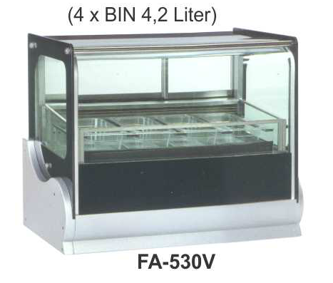 Mesin Pemajang Es Krim Scoop (Ice Cream Scooping Cabinet) 4 Bin Kapasitas 4.2 Liter : SKU-758 Mesin Pemajang Es Krim Scoop (Ice Cream Scooping Cabinet) 4 Bin Kapasitas 4.2 Liter : SKU-758