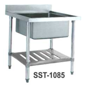 Meja Wastafel 1 Bak Tanpa Tatakan Ukuran Besar (Stainless Steel Sink Table) : SST-1085