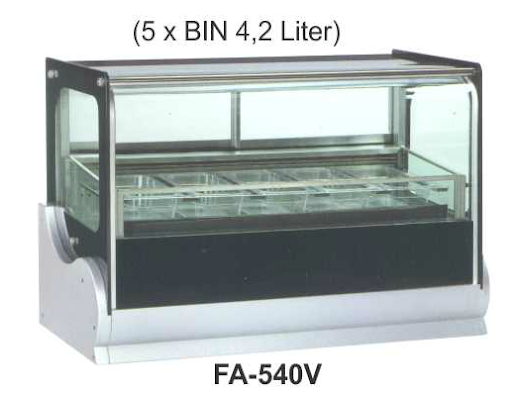 Mesin Pemajang Es Krim Scoop (Ice Cream Scooping Cabinet) 5 Bin Kapasitas 4.2 Liter : SKU-5392 Mesin Pemajang Es Krim Scoop (Ice Cream Scooping Cabinet) 5 Bin Kapasitas 4.2 Liter : SKU-5392