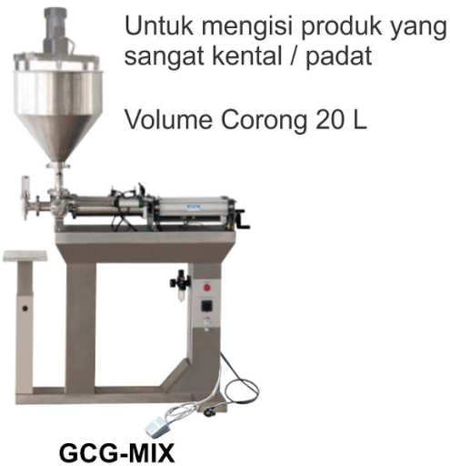 Jual Dan Harga Mesin Filling Pasta Single Nozzle Mixing Hoper Filler Machine For Paste Sku 8774