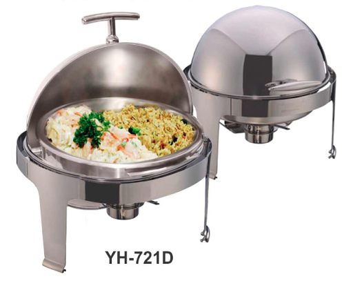 Alat Prasmanan 6 Liter tanpa Penutup Kaca (Chafing Dish Round Roll Top without Window Lid) : SKU-14785 Alat Prasmanan 6 Liter tanpa Penutup Kaca (Chafing Dish Round Roll Top without Window Lid) : SKU-14785