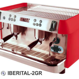 Mesin Kopi Espresso & Mesin Cappucino Desain Metalik Merah (Espresso Cappucino Coffee Machine) : IBERITAL-2GR