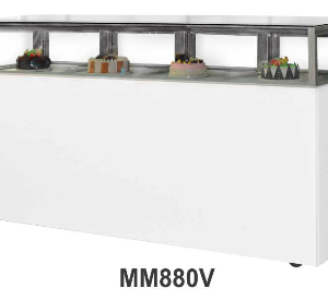 Mesin Pemajang Kue dengan Laci Marmer Putih Kapasitas 880 Liter (White Marble Drawer Style Showcase) : MM880V