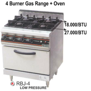 Kompor Gas Oven 4 Tungku (Gas Open Burner Oven) : RBJ-4