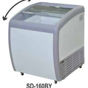 Mesin Penyimpan Es Cream Pintu Geser (Sliding Curve Glass Freezer) Kapasitas 100 Liter : SD-160BY