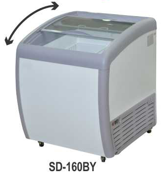 Mesin Penyimpan Es Cream Pintu Geser (Sliding Curve Glass Freezer) Kapasitas 100 Liter : SKU-417 Mesin Penyimpan Es Cream Pintu Geser (Sliding Curve Glass Freezer) Kapasitas 100 Liter : SKU-417