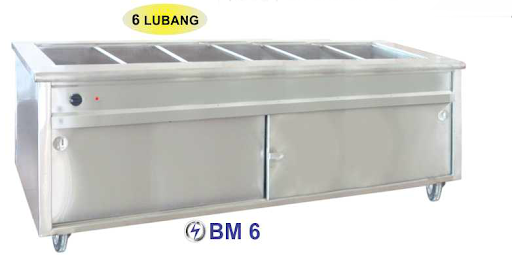 Mesin Pemajang Makanan Free Standing 6 Lubang (Bain Marie Counter) : SKU-6034 Mesin Pemajang Makanan Free Standing 6 Lubang (Bain Marie Counter) : SKU-6034