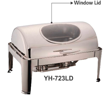 Alat Prasmanan 9 Liter dengan Penutup Kaca (Chafing Dish Oblong Roll Top with Window Lid) : SKU-14791 Alat Prasmanan 9 Liter dengan Penutup Kaca (Chafing Dish Oblong Roll Top with Window Lid) : SKU-14791